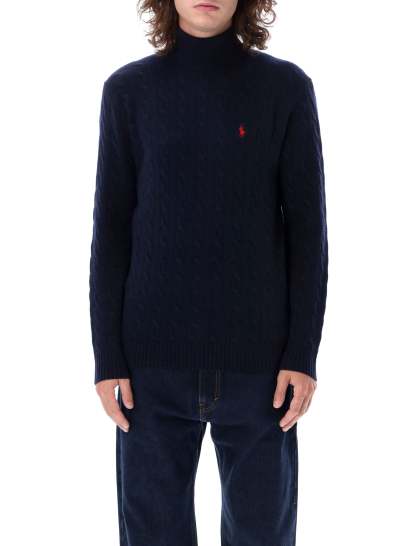 POLO  Men's Cable Knit High-Neck Sweater-OSI