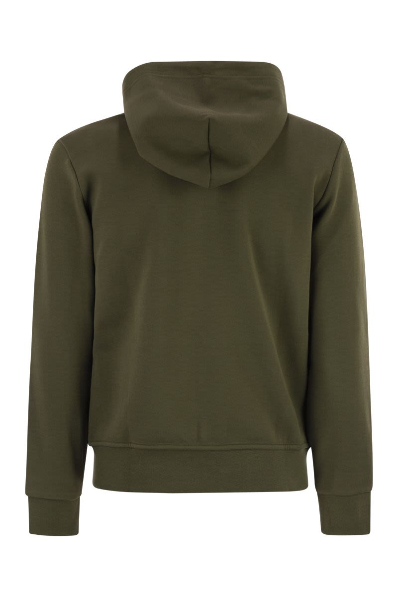 POLO  Men's Zip-Up Hoodie with Drawstring Hood-OSI
