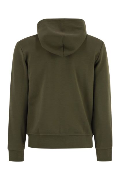 POLO  Men's Zip-Up Hoodie with Drawstring Hood-OSI