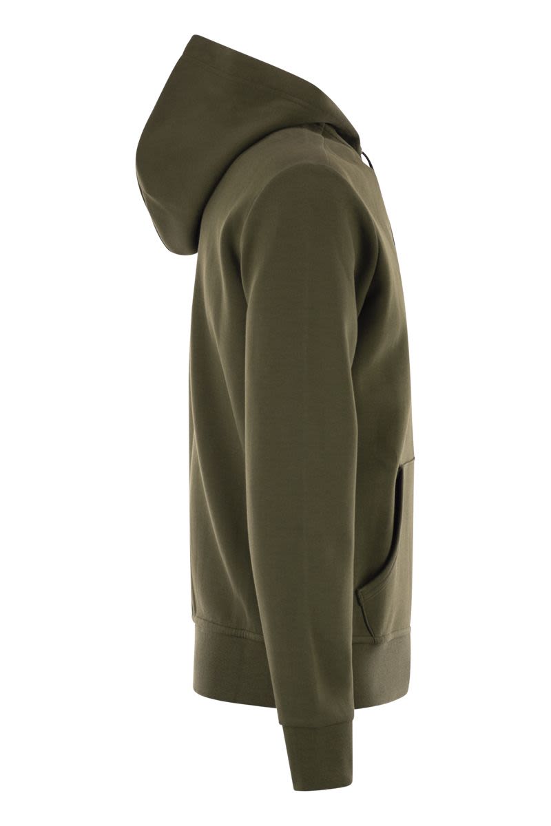 POLO  Men's Zip-Up Hoodie with Drawstring Hood-OSI