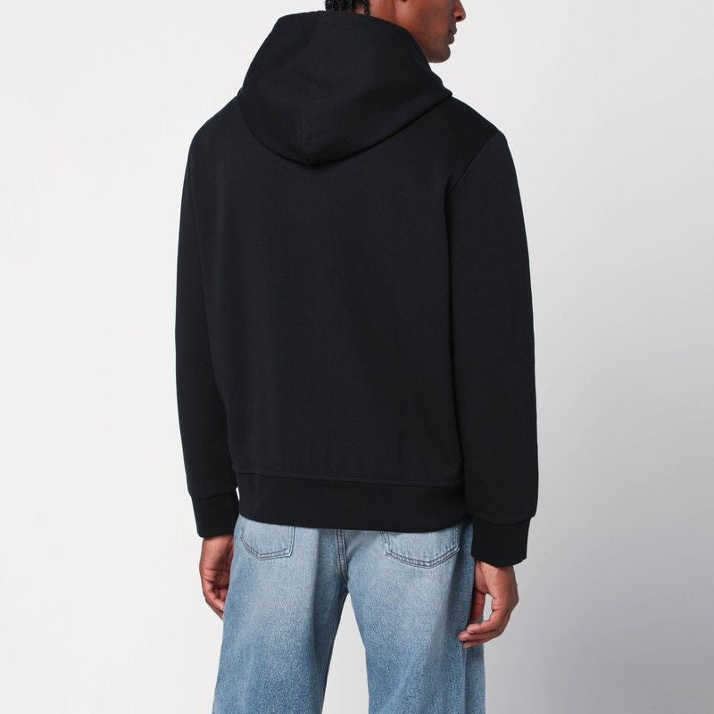 POLO  Men's Black Zip Sweatshirt with Hood-OSI