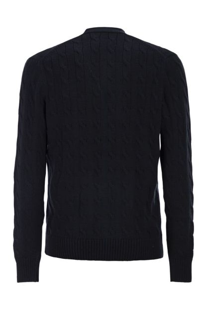 POLO  Cotton Cable Knit Cardigan for Men-OSI