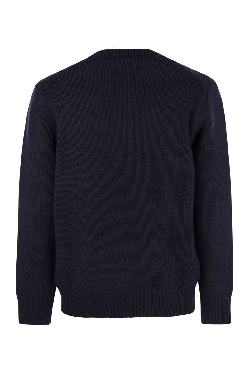POLO  Chunky Knit Wool Inlay Sweater - Men's-OSI
