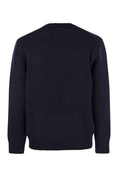 POLO  Chunky Knit Wool Inlay Sweater - Men's-OSI