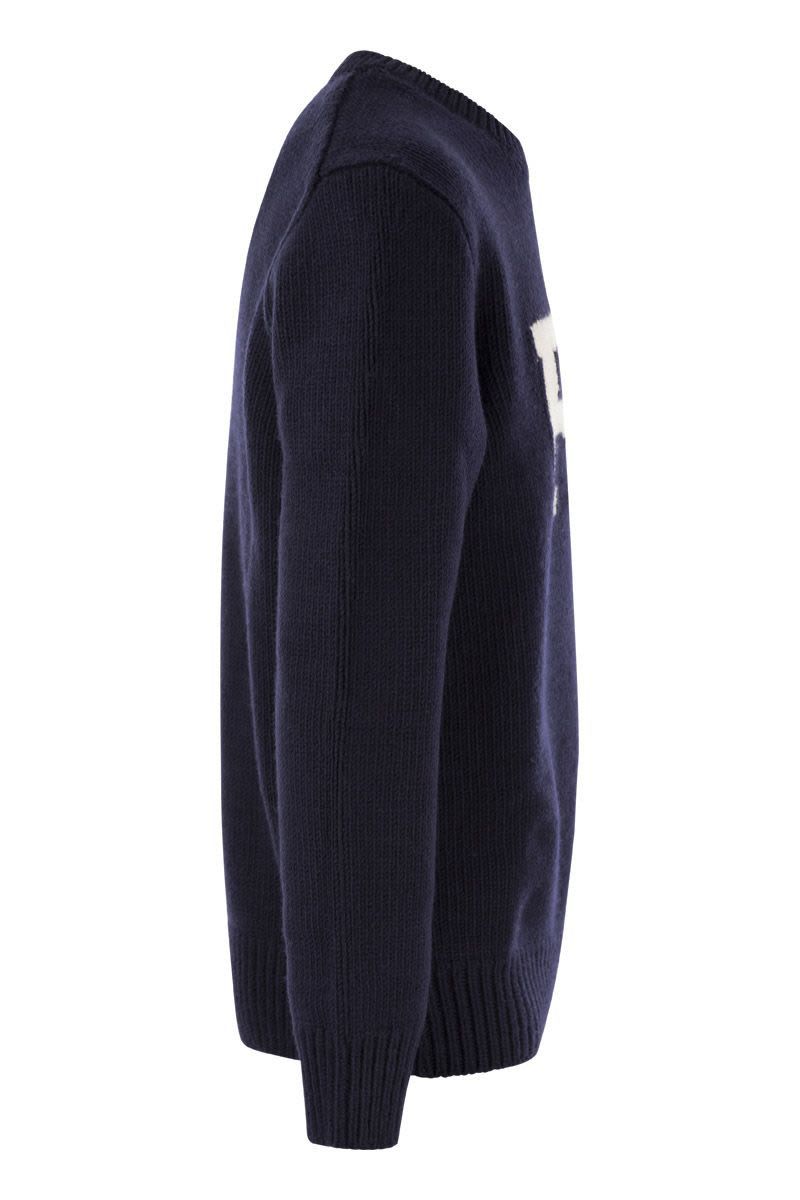 POLO  Chunky Knit Wool Inlay Sweater - Men's-OSI