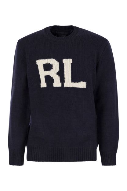 POLO  Chunky Knit Wool Inlay Sweater - Men's-OSI