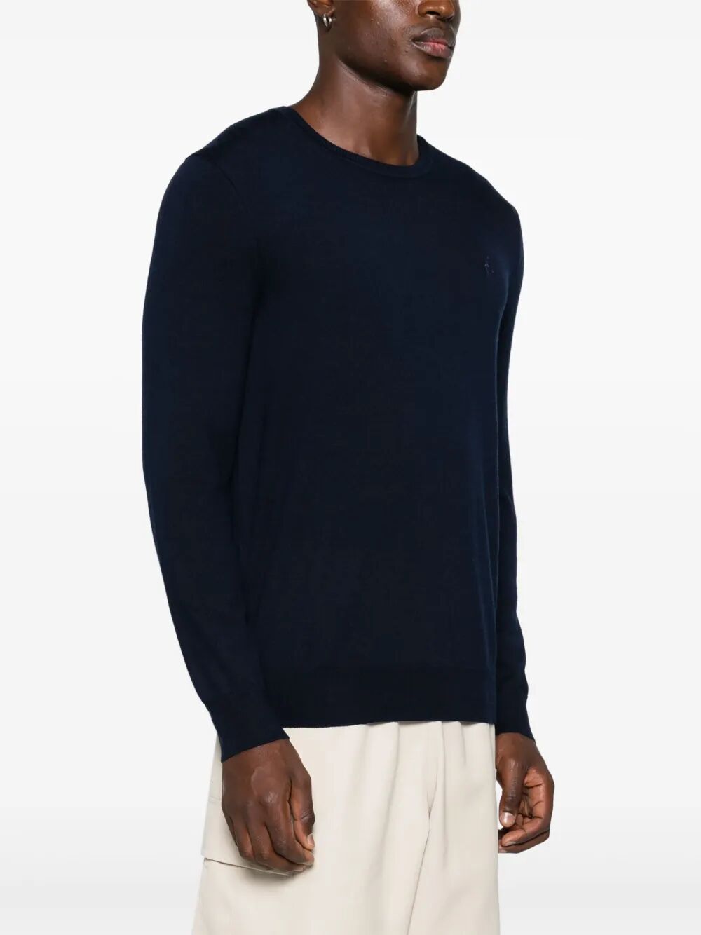 POLO  Lightweight Wool Crew-Neck Pullover-OSI