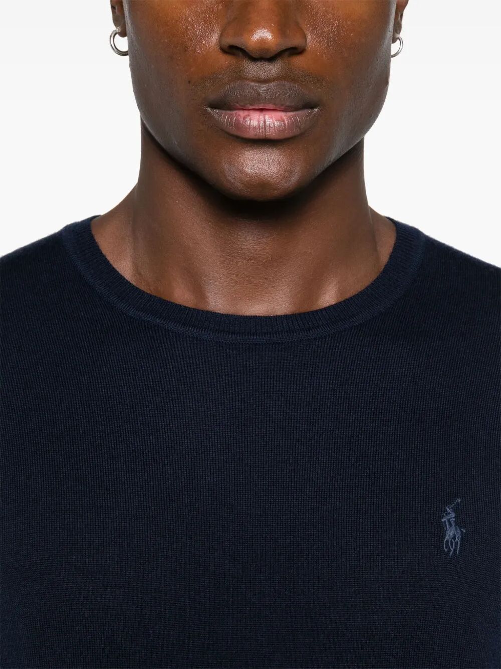 POLO  Lightweight Wool Crew-Neck Pullover-OSI
