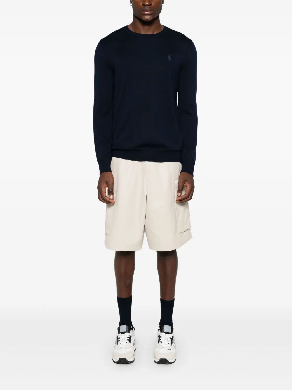 POLO  Lightweight Wool Crew-Neck Pullover-OSI
