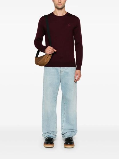 POLO  Lightweight Wool Crew-Neck Pullover for Men-OSI