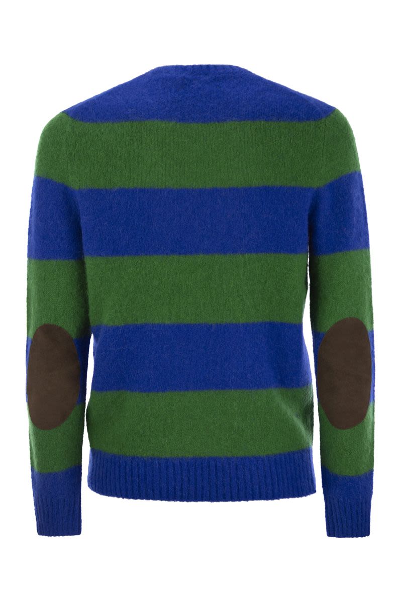 POLO  Striped T-Shirt with Suede Patches - Regular Fit-OSI