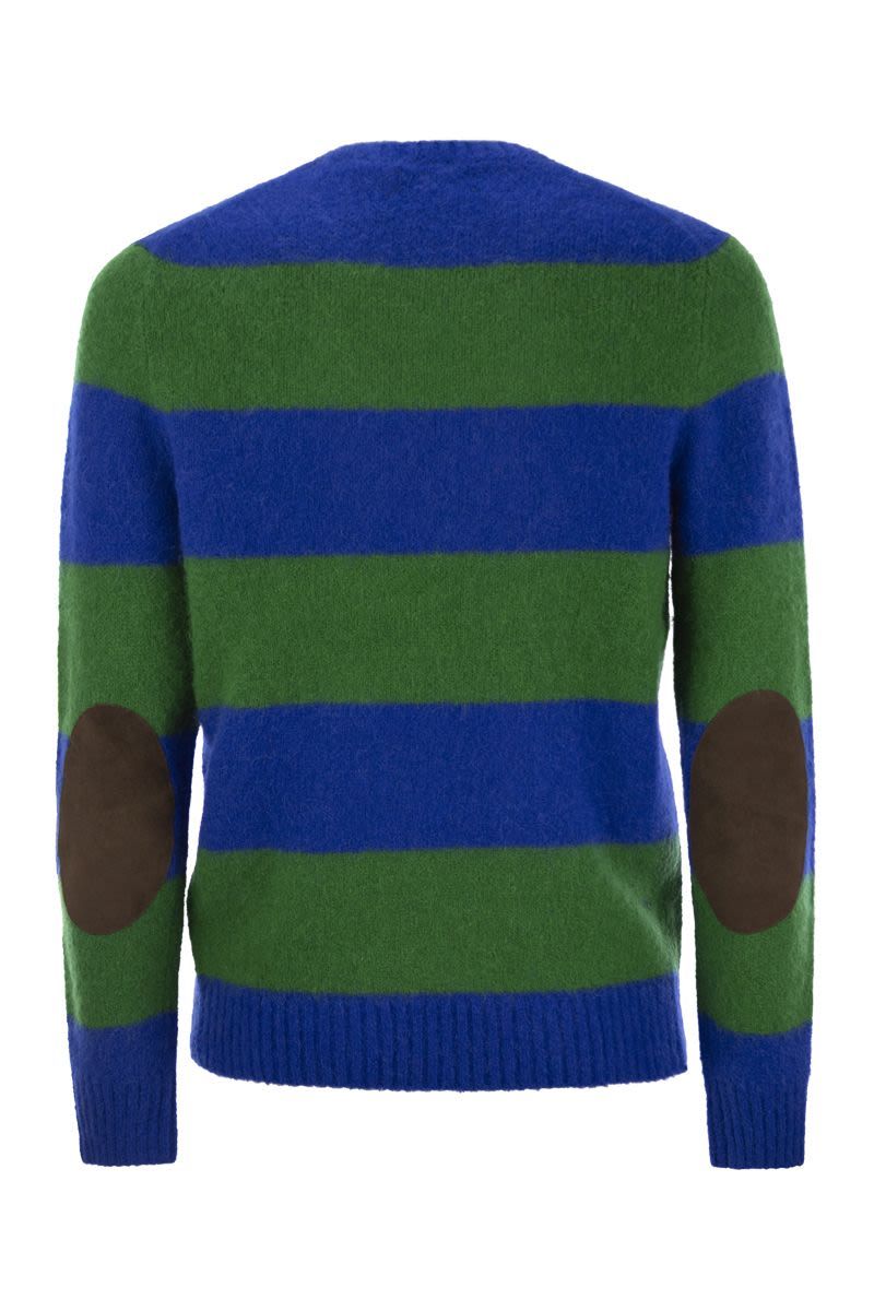 POLO  Striped T-Shirt with Suede Patches - Regular Fit-OSI