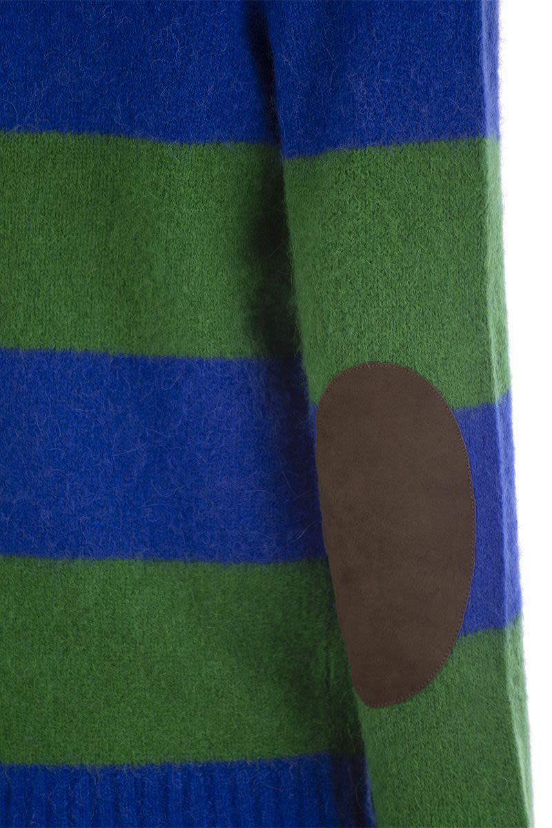POLO  Striped T-Shirt with Suede Patches - Regular Fit-OSI