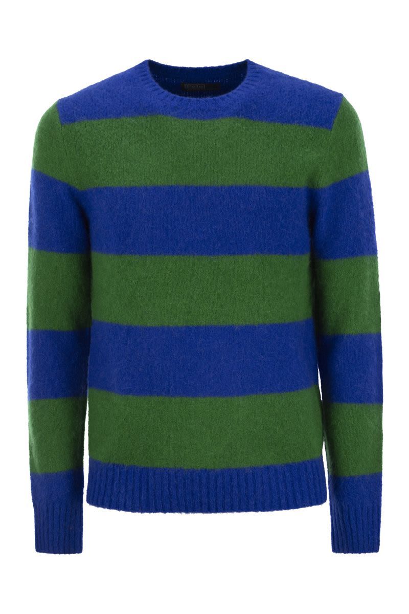 POLO  Striped T-Shirt with Suede Patches - Regular Fit-OSI