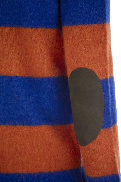 POLO  Striped T-Shirt with Suede Patches for Men-OSI