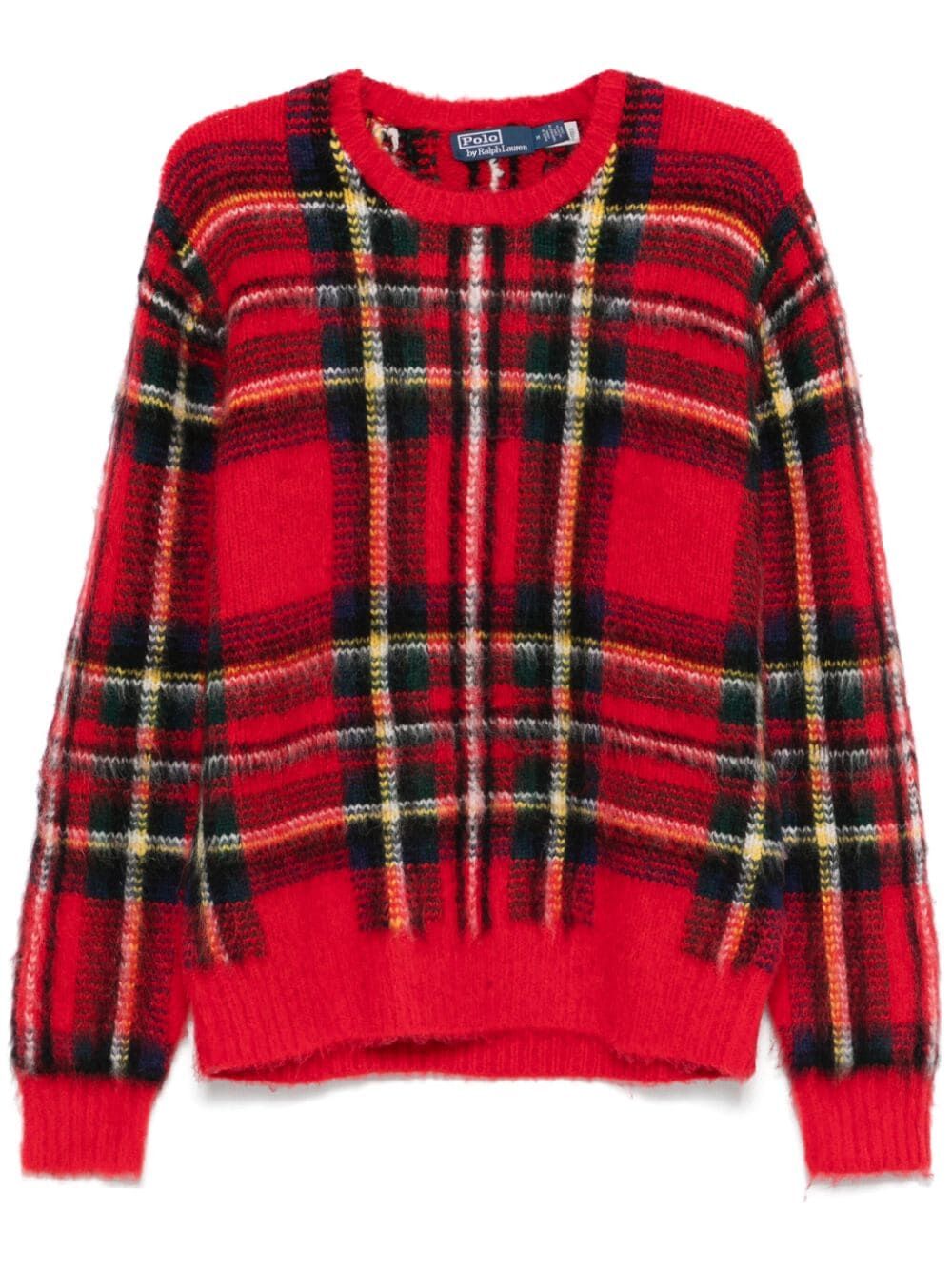 POLO  Men's Long Sleeve Pullover in Plaid-OSI