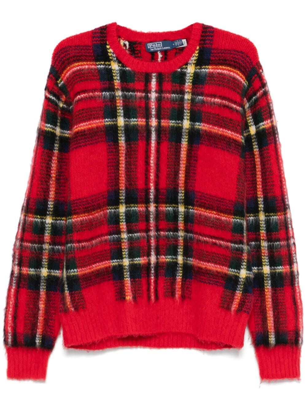 POLO  Men's Long Sleeve Pullover in Plaid-OSI