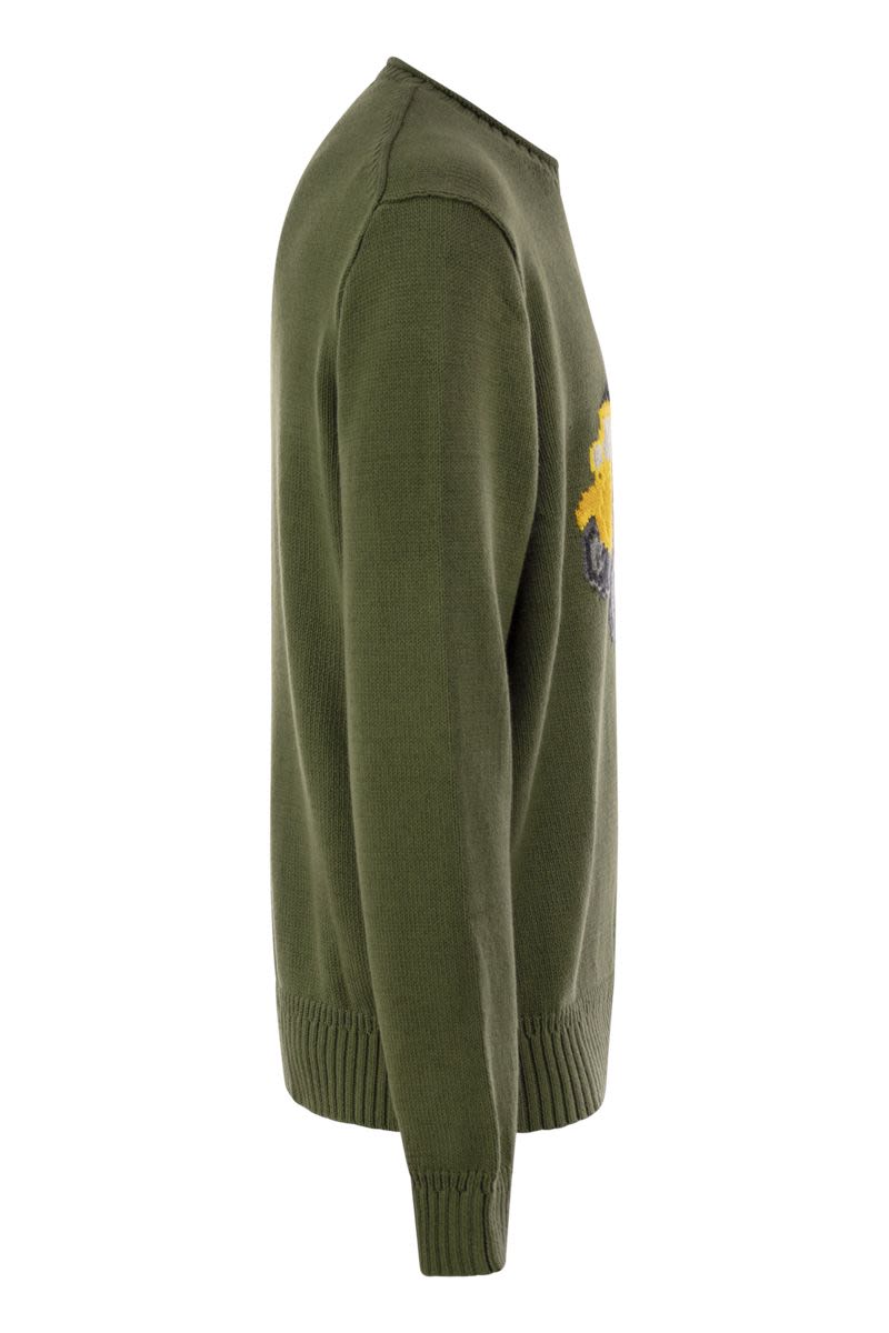 POLO  Crewneck Sweater with Iconic Bear-OSI