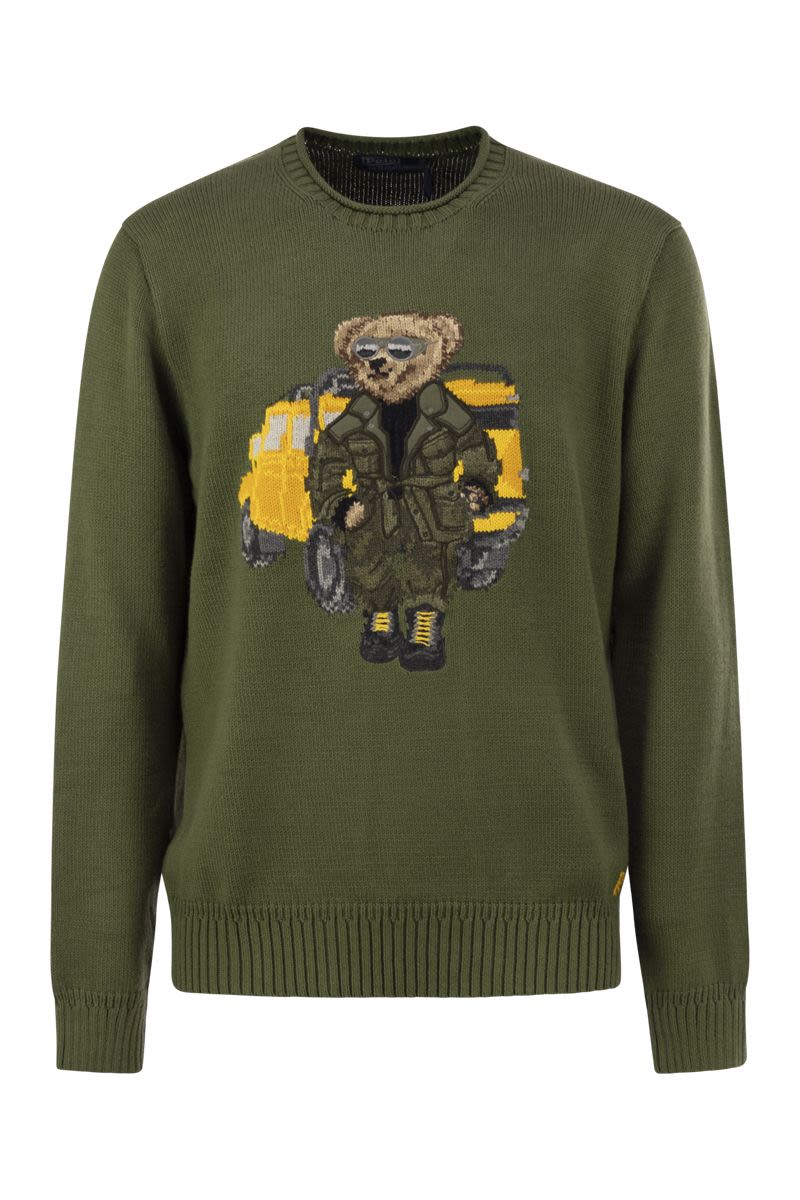 POLO  Crewneck Sweater with Iconic Bear-OSI