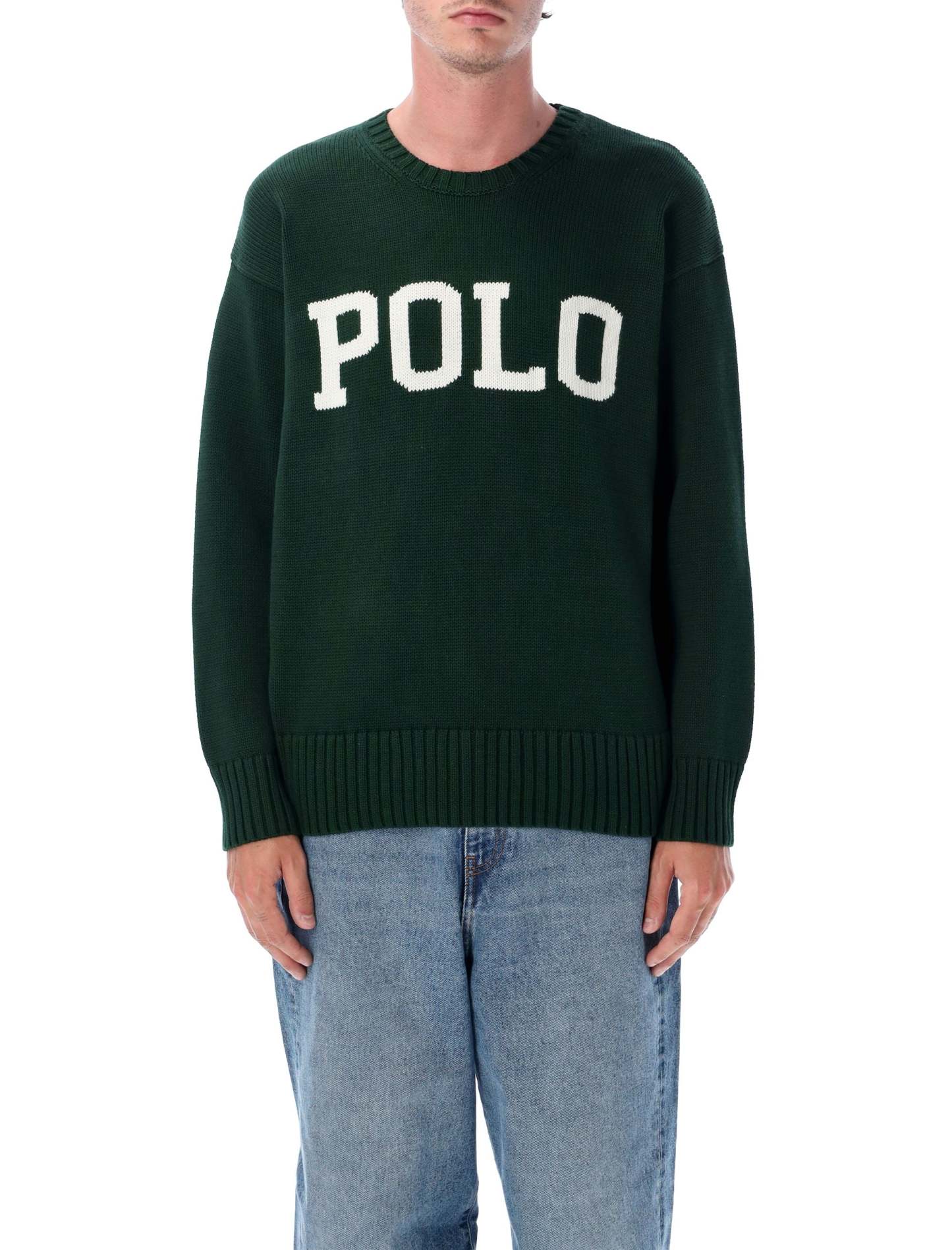 POLO  Big Fit Logo Cotton Jumper-OSI