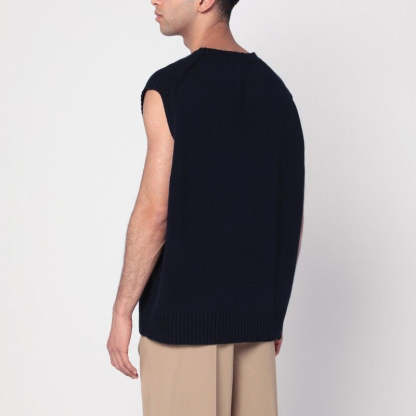 POLO  Big Fit Crew Neck Gilet with Intarsia Flag-OSI