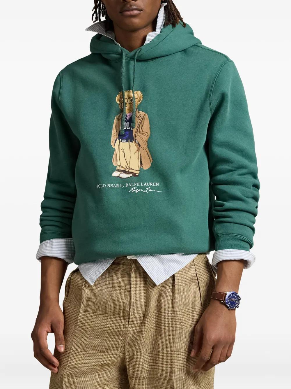 POLO  Men's Polo Bear Fleece Hoodie - Large-OSI