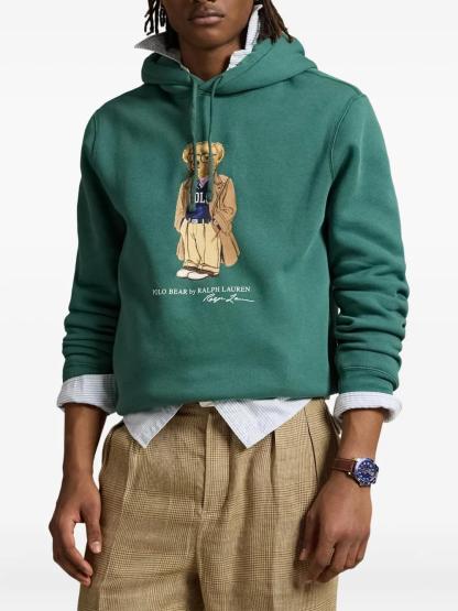 POLO  Men's Polo Bear Fleece Hoodie - Large-OSI