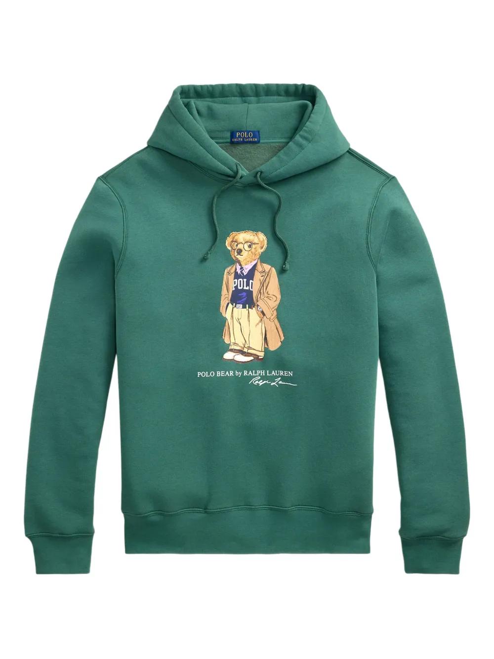 POLO  Men's Polo Bear Fleece Hoodie - Large-OSI