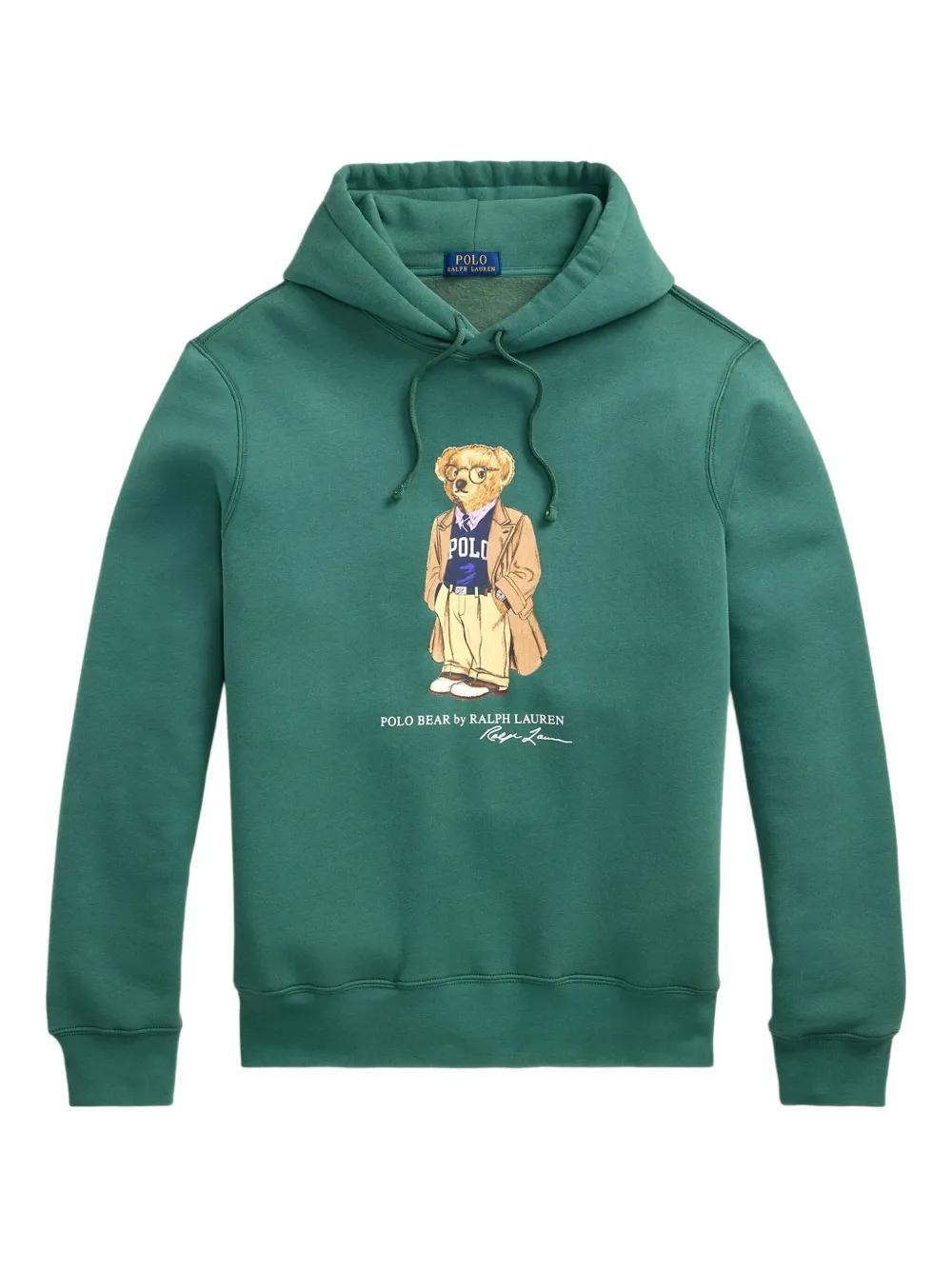 POLO  Men's Polo Bear Fleece Hoodie - Large-OSI