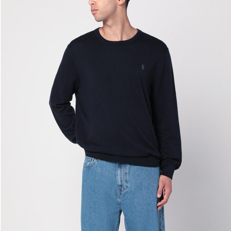 POLO  Crew Neck Sweater in Cotton and Cashmere-OSI