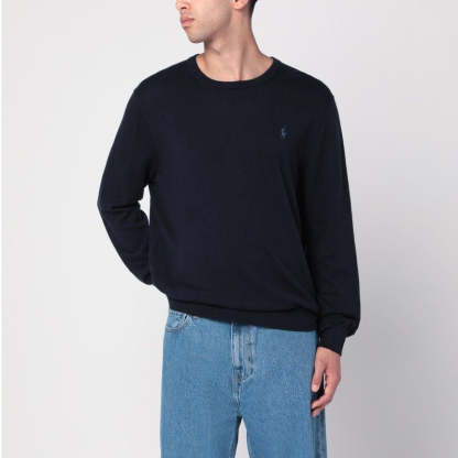 POLO  Crew Neck Sweater in Cotton and Cashmere-OSI