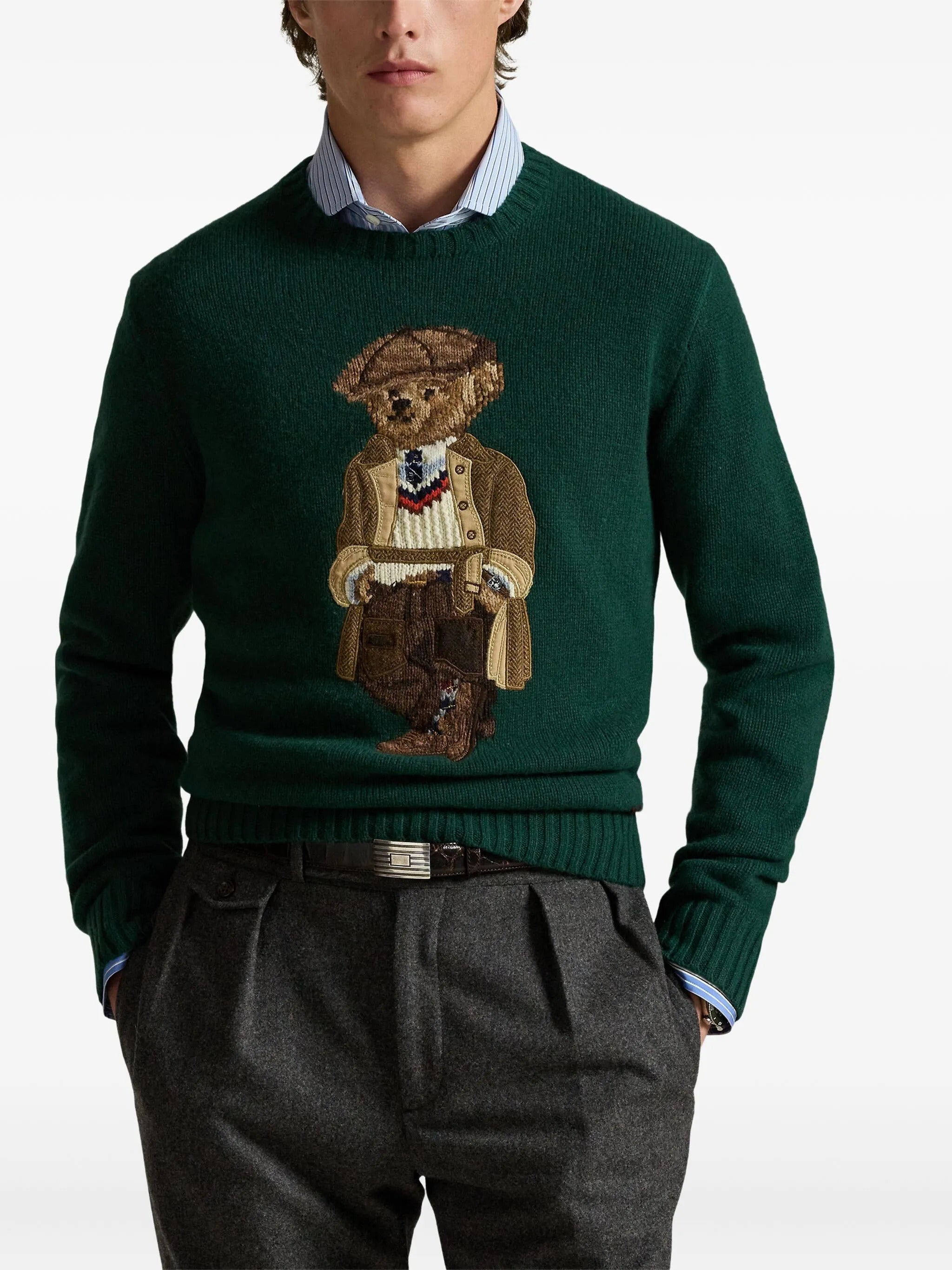 POLO  Men's Polo Bear Knit Jumper - Regular Fit-OSI
