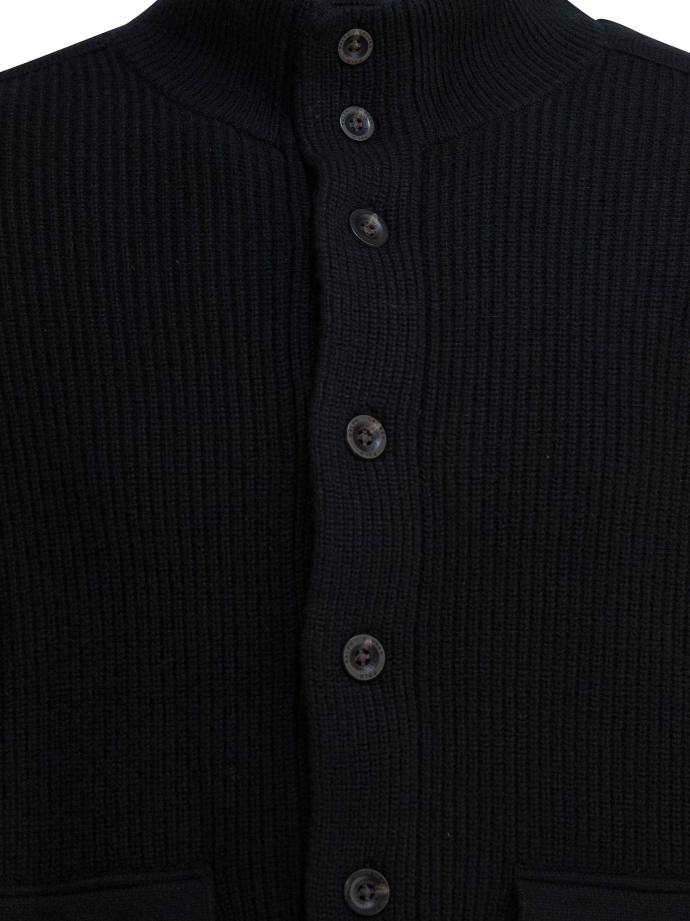 POLO  Wool Cardigan with Mock Neckline - Regular Fit-OSI