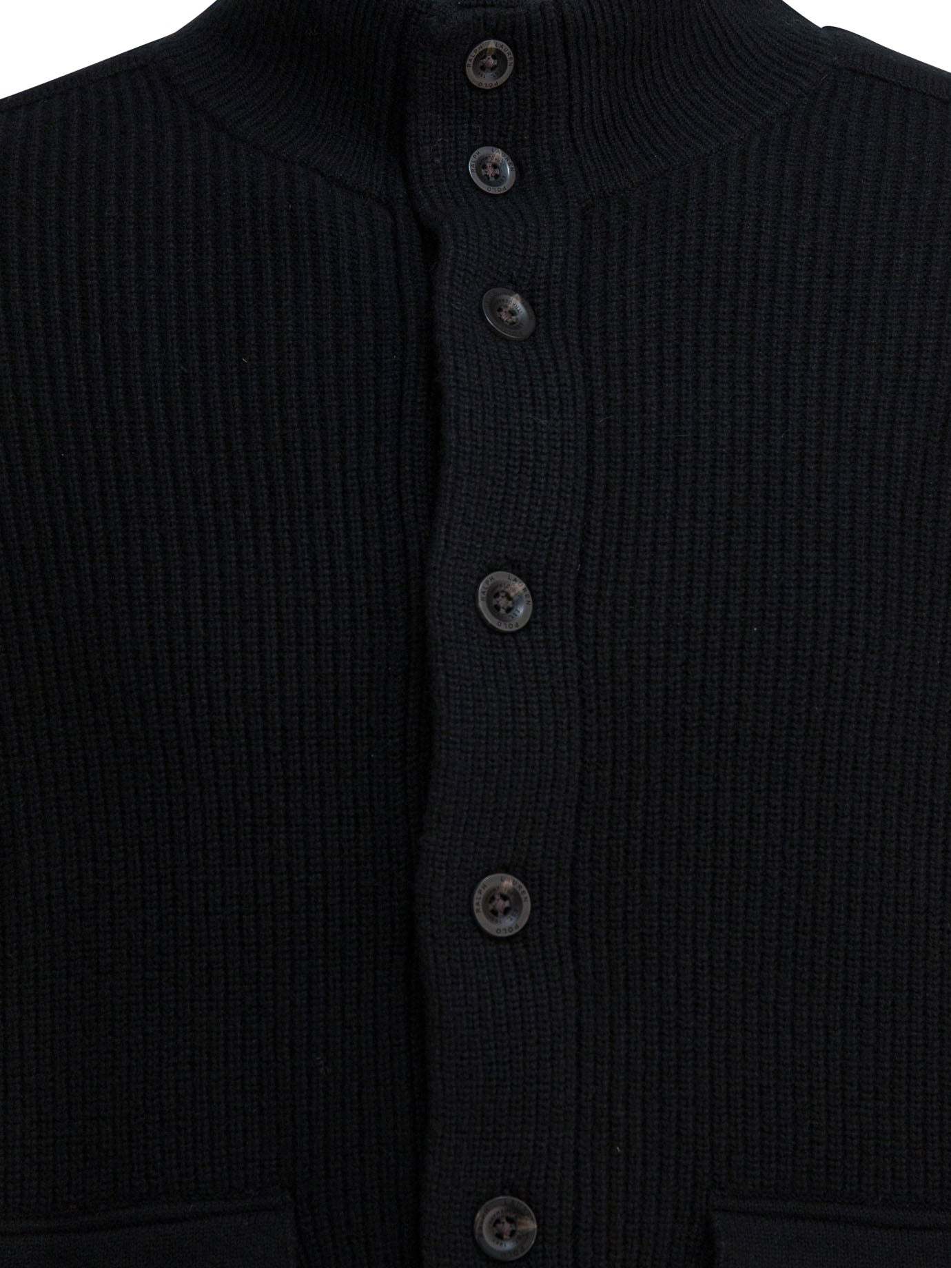 POLO  Wool Cardigan with Mock Neckline - Regular Fit-OSI