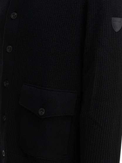 POLO  Wool Cardigan with Mock Neckline - Regular Fit-OSI