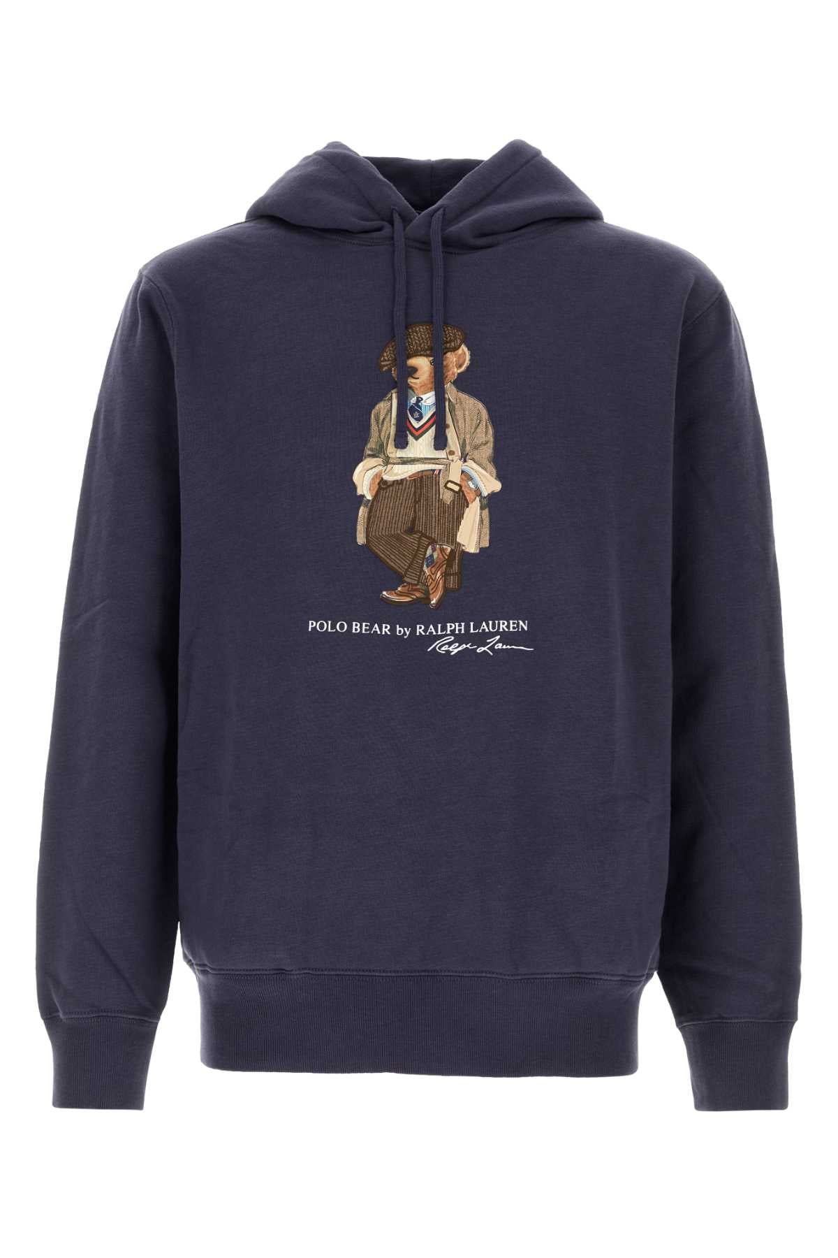 POLO  Cotton Blend Hoodie with Iconic Bear Design-OSI