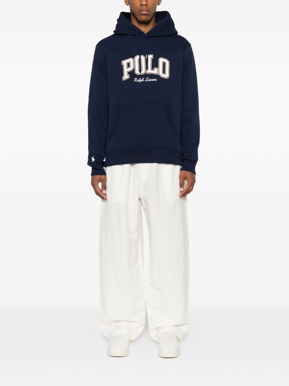 POLO  Men's Logo Fleece Hoodie-OSI