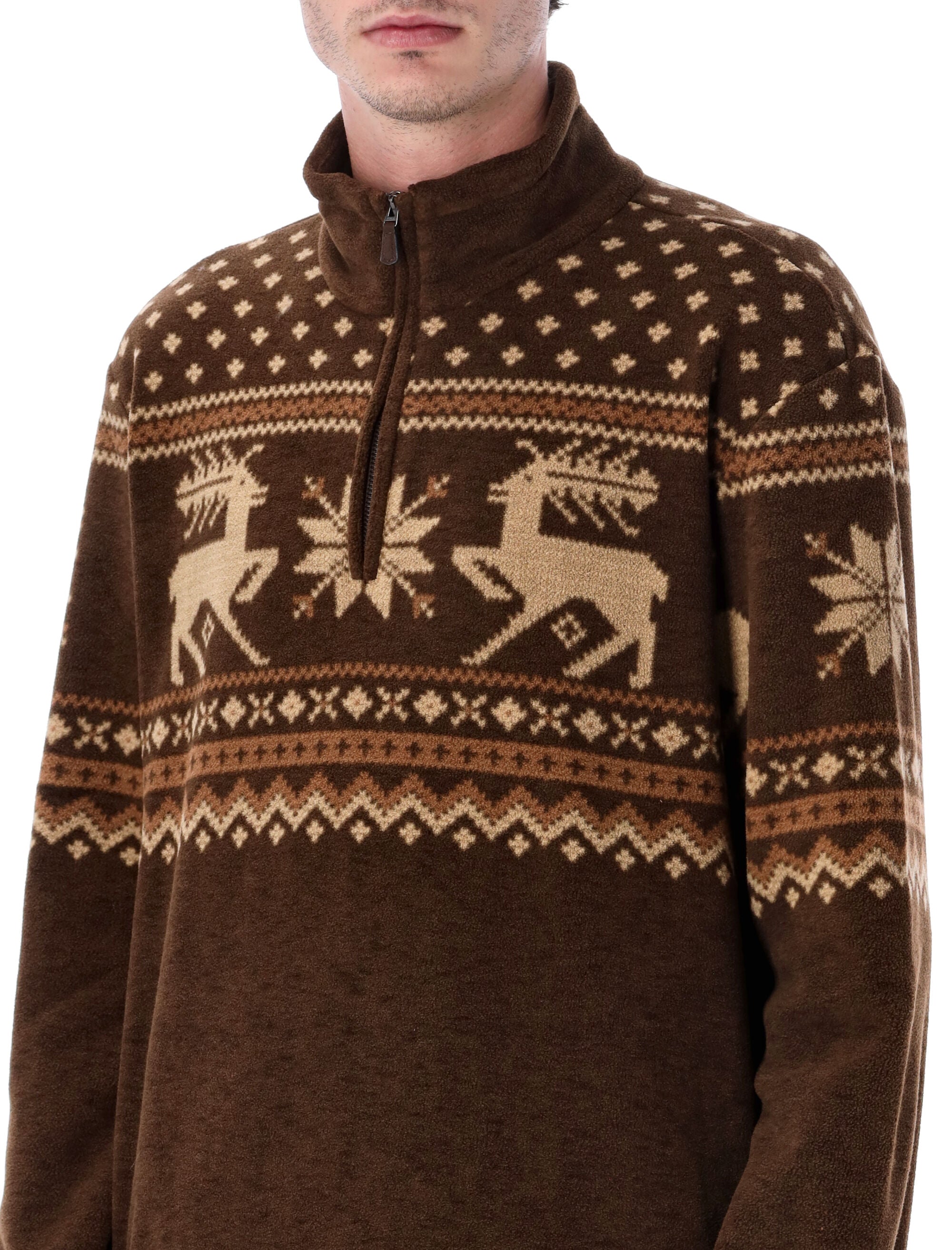POLO  Recycled Fleece Half-Zip Sweater-OSI