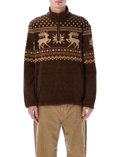 POLO  Recycled Fleece Half-Zip Sweater-OSI