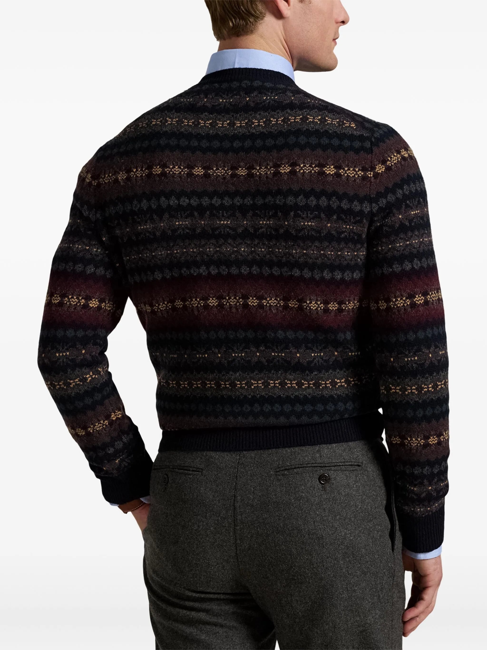 POLO  Men's Wool Round Neck Sweater-OSI