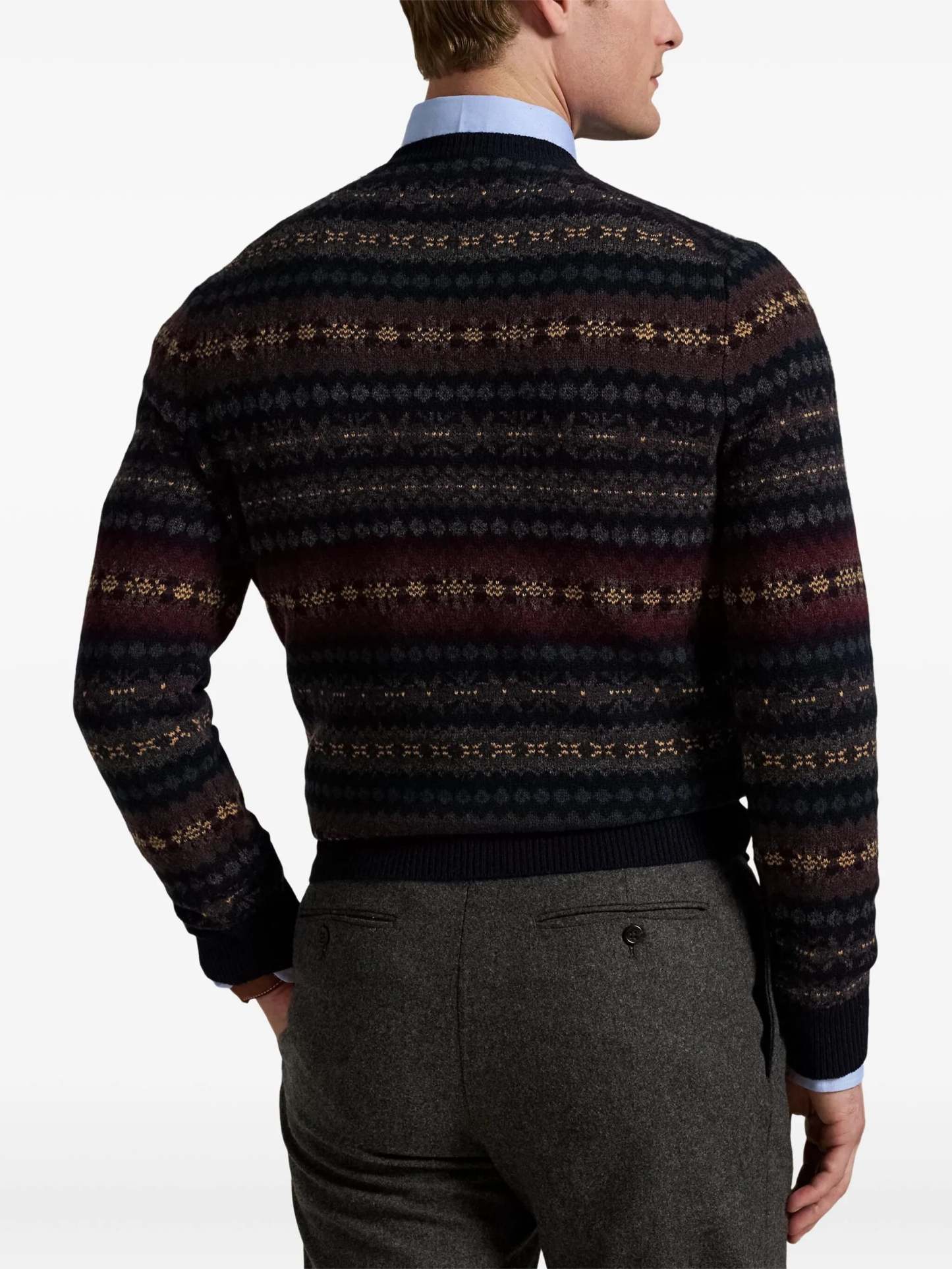 POLO  Men's Wool Round Neck Sweater-OSI