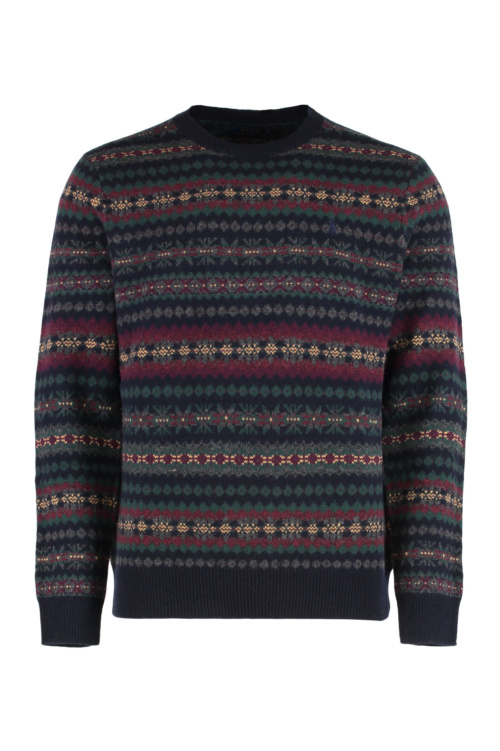 POLO  Men's Wool Round Neck Sweater-OSI