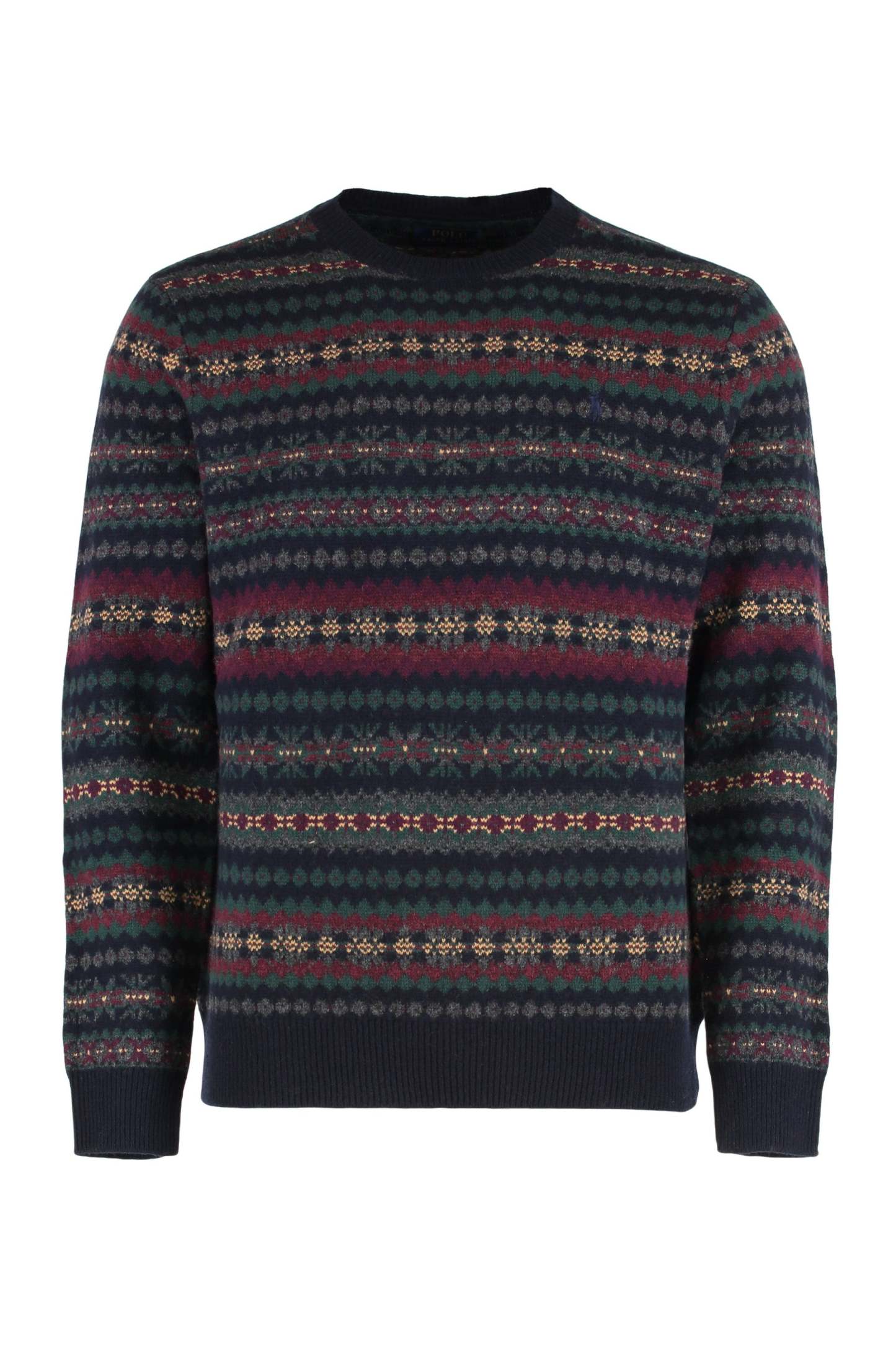 POLO  Men's Wool Round Neck Sweater-OSI