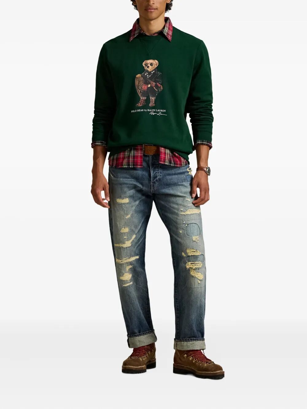 POLO  Men's Polo Bear Crewneck Sweatshirt-OSI