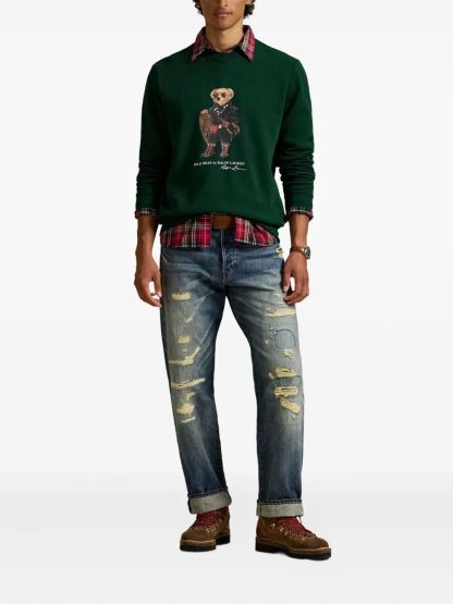 POLO  Men's Polo Bear Crewneck Sweatshirt-OSI