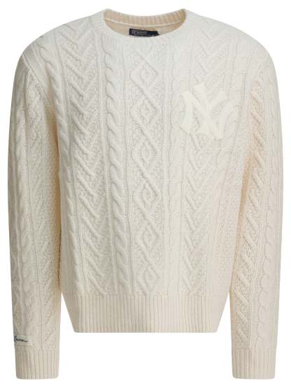 POLO  New York Yankees�?Wool and Alpaca Crewneck Sweater - Regular Fit-OSI