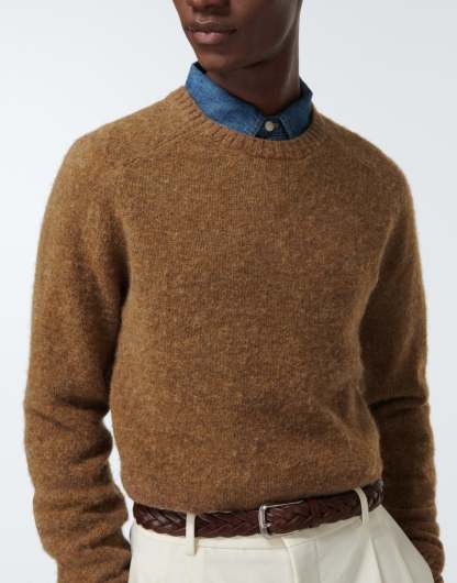 POLO  Aviator Wool Sweater - Men's Crewneck Pullover-OSI