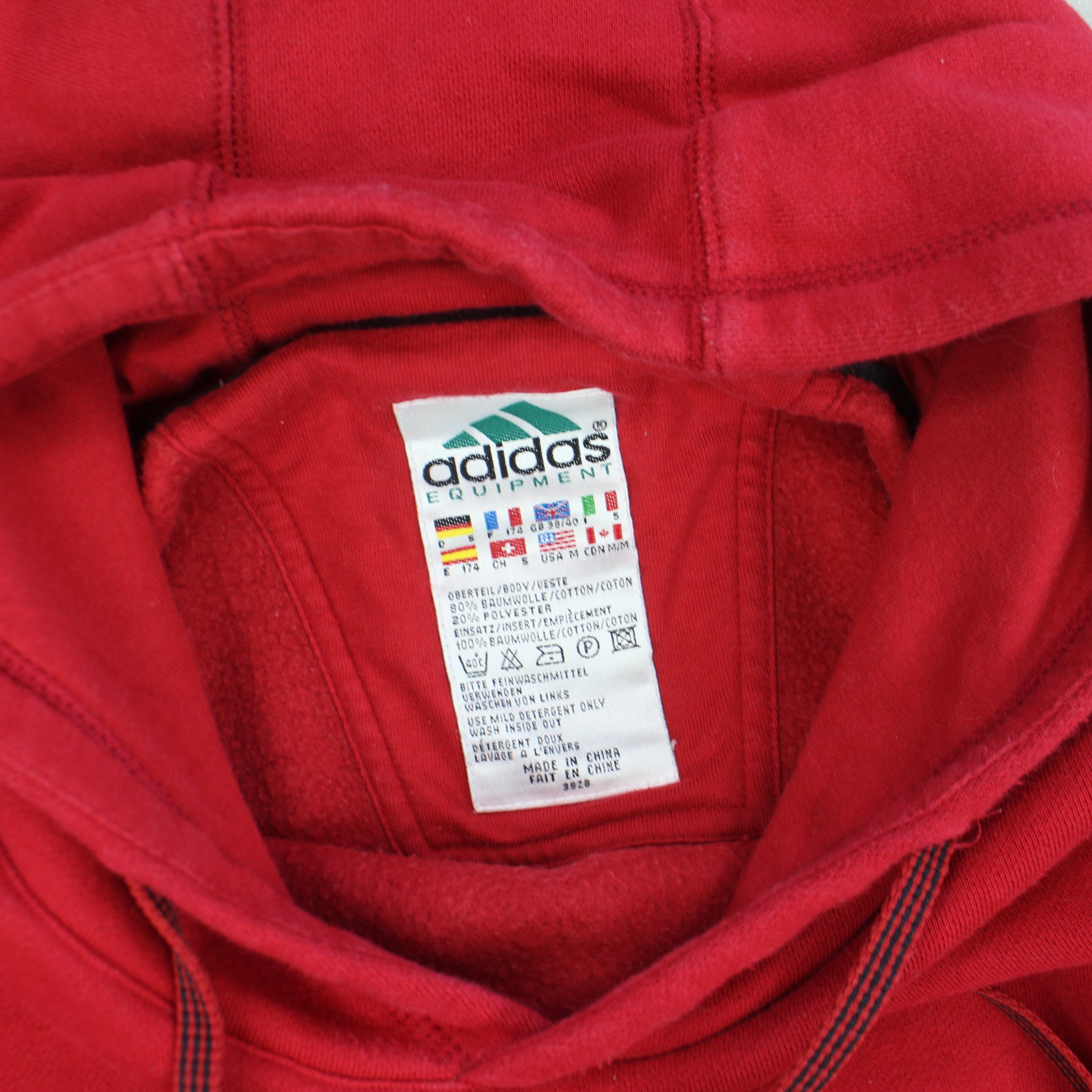 RARE 1990s EQT Hoodie Red-OSI