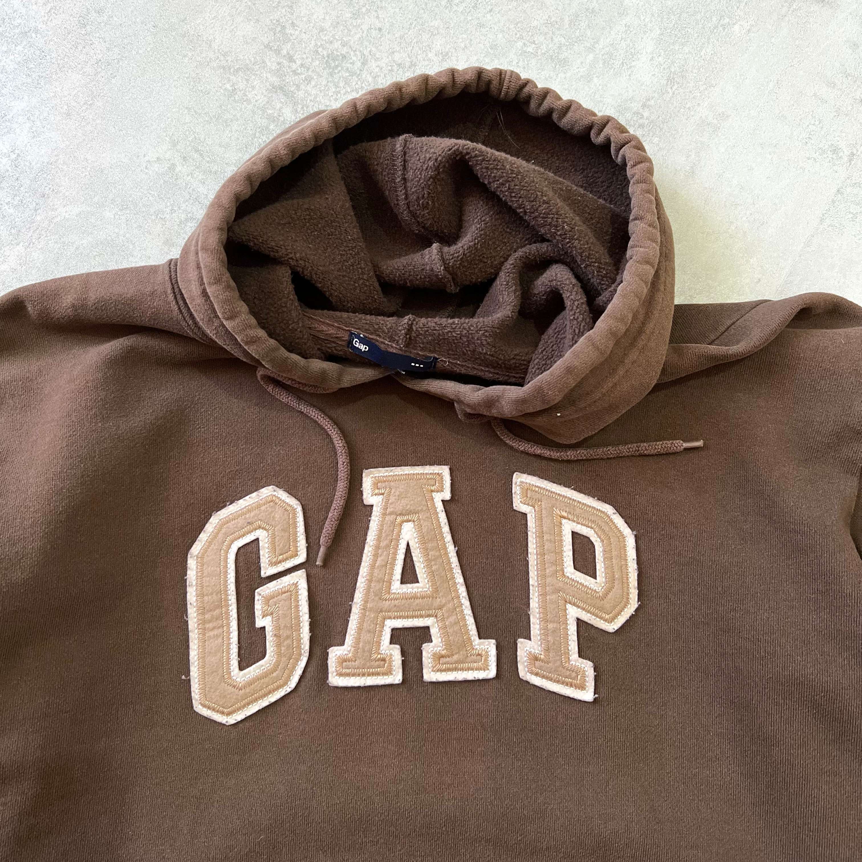 Gap 2000s heavyweight embroidered hoodie-OSI
