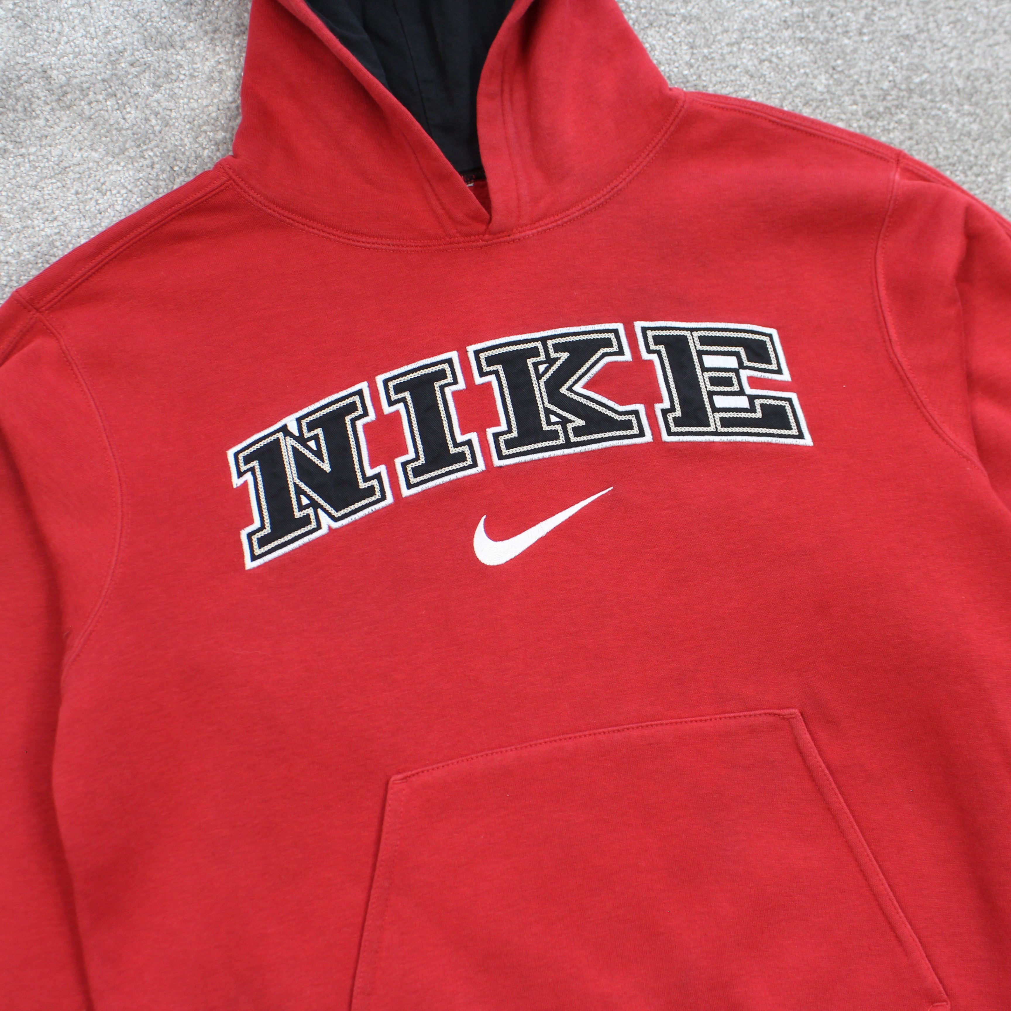 SUPER RARE 2000s   Spell Out Hoodie Red-OSI